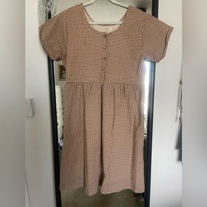 Little Cottonwood Gingham print knee length dress